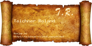 Teichner Roland névjegykártya